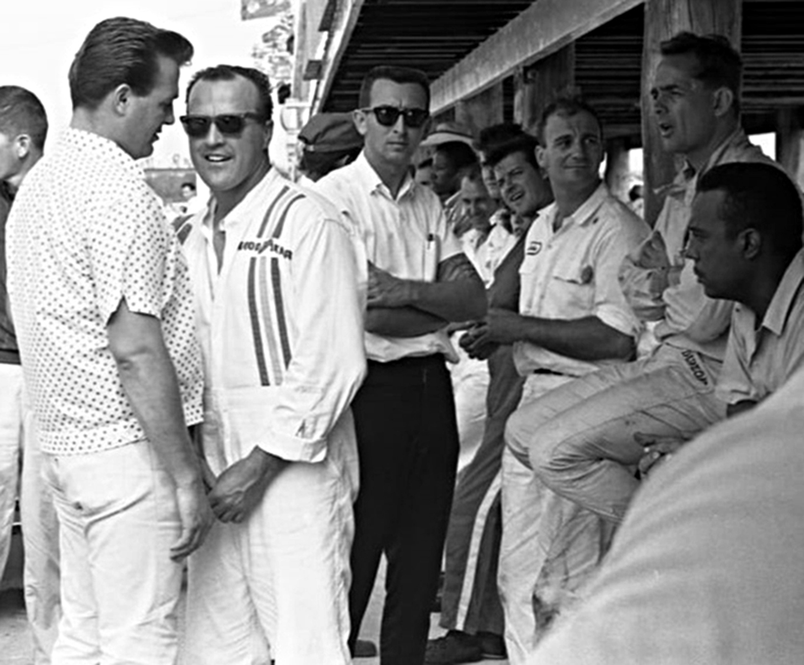 Mecom chatting with Foyt.