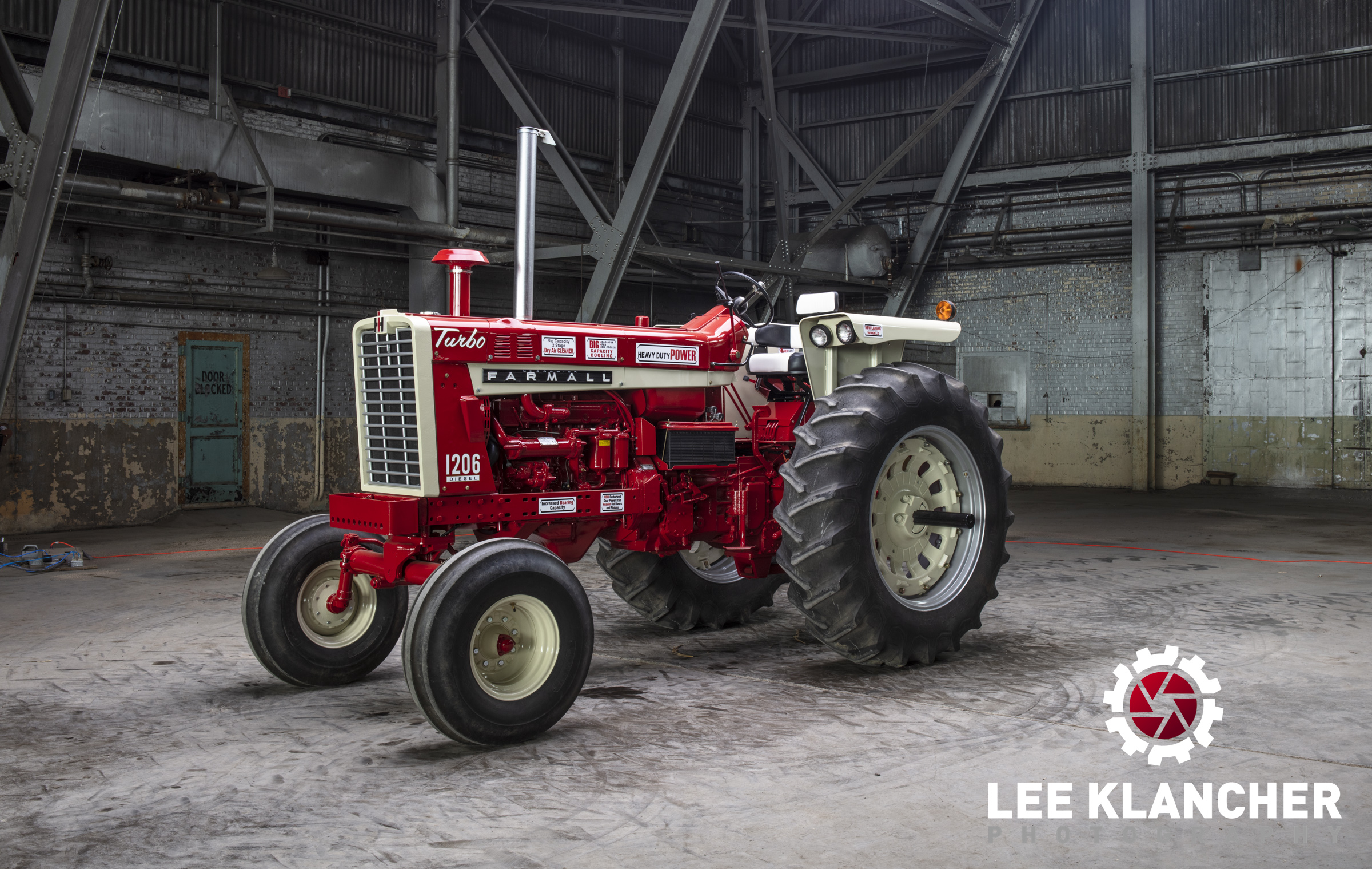Farmall 1206 Tractor in hangar