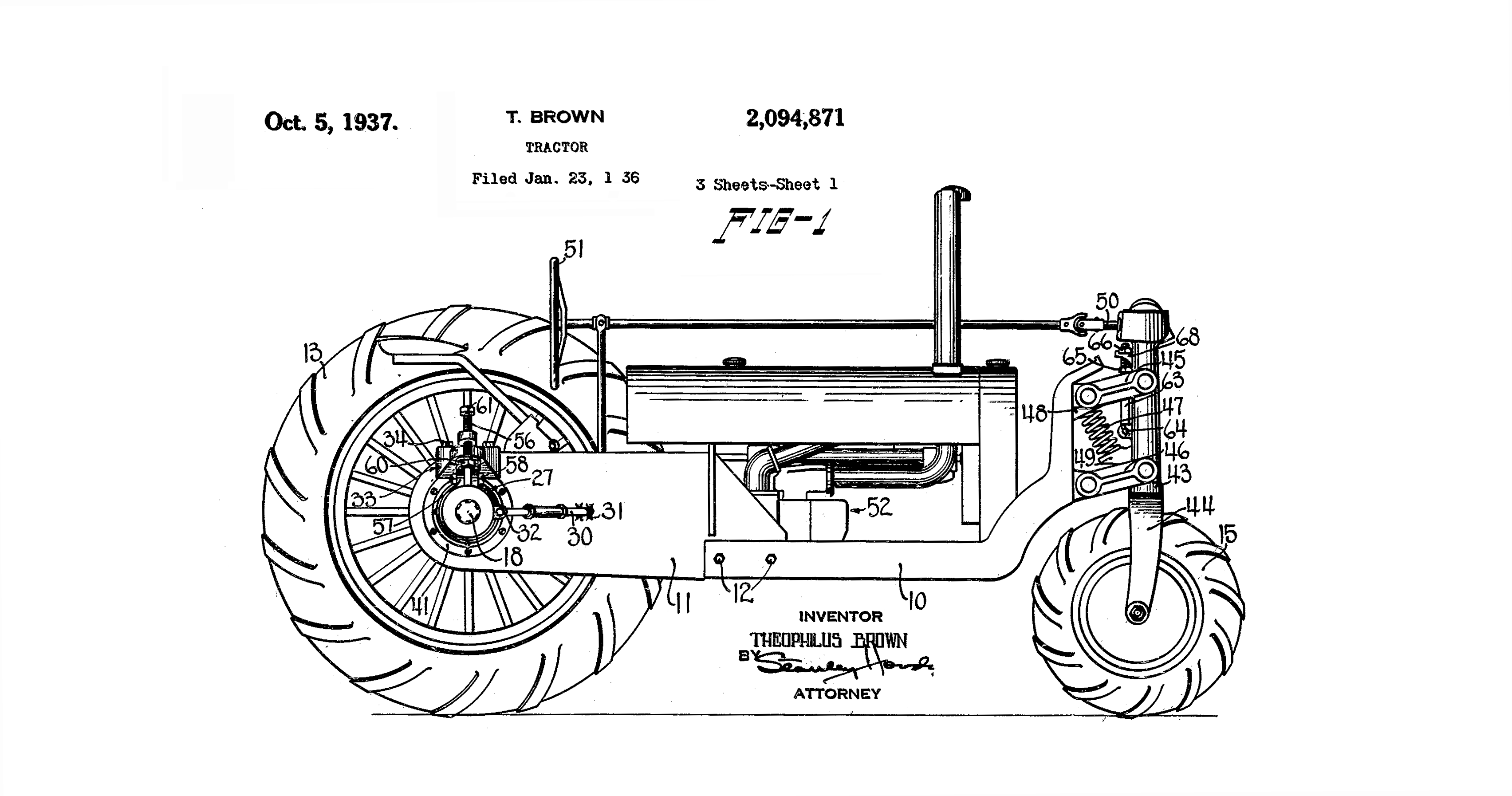 theo brown tractor drawing
