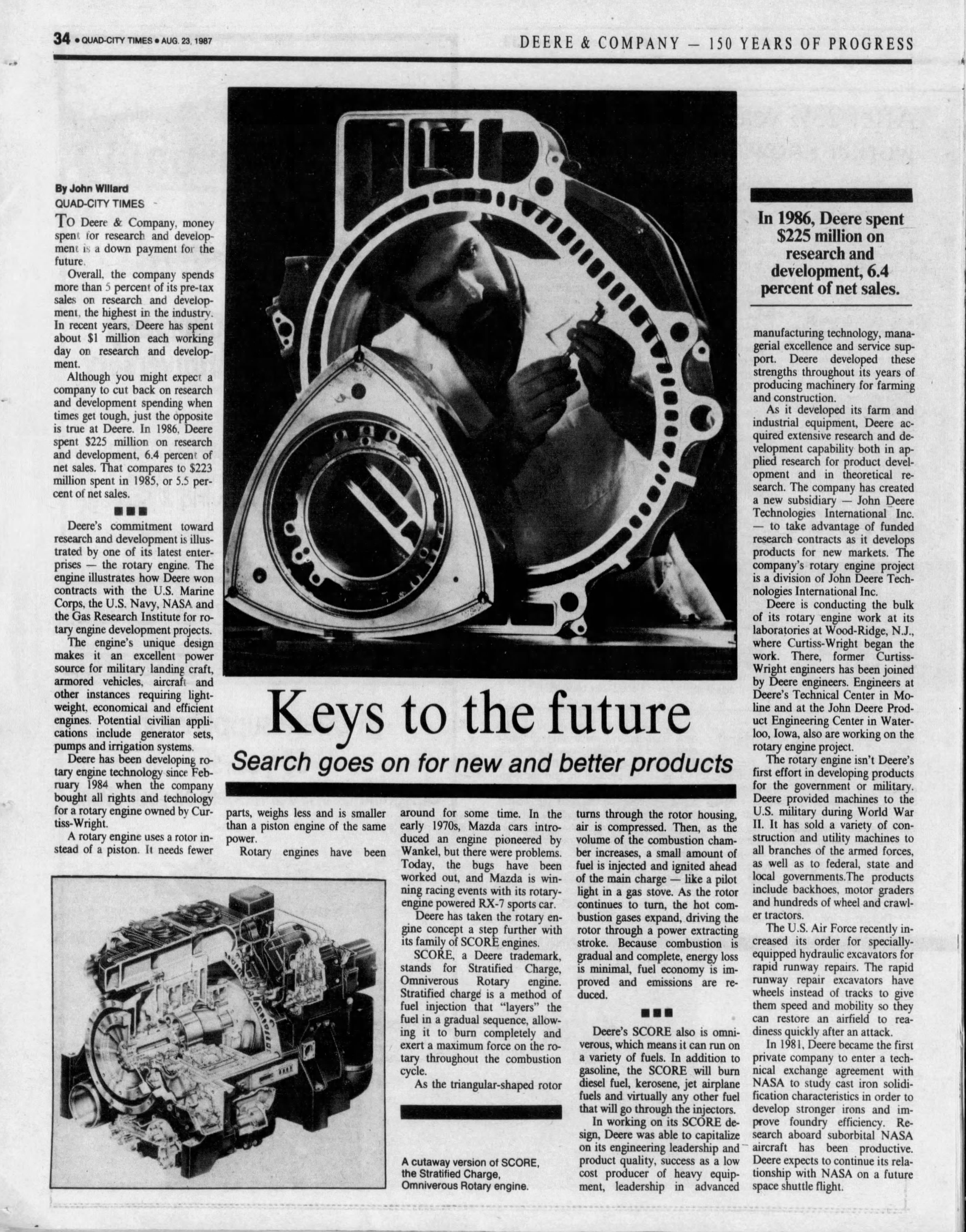 Article about SCORE fuel for Deere Engines