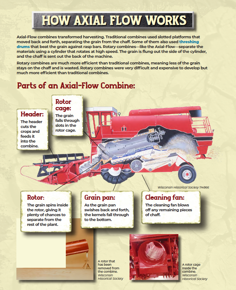 how an axial-flow combine works