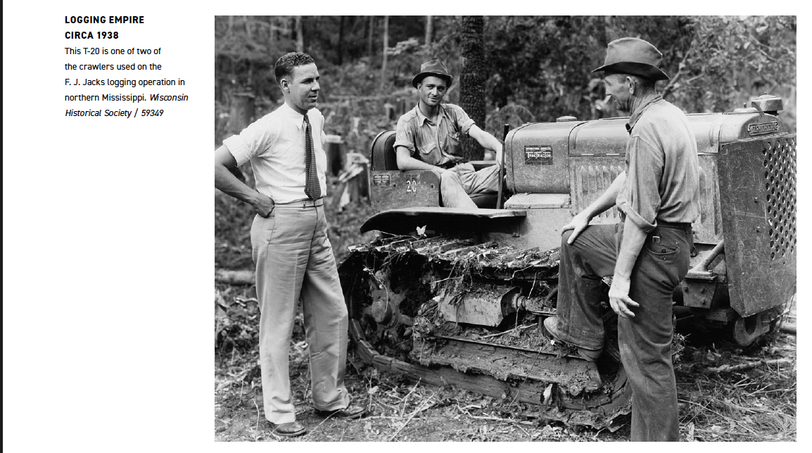 Photo from the book showing IH crawler (TracTracTor)